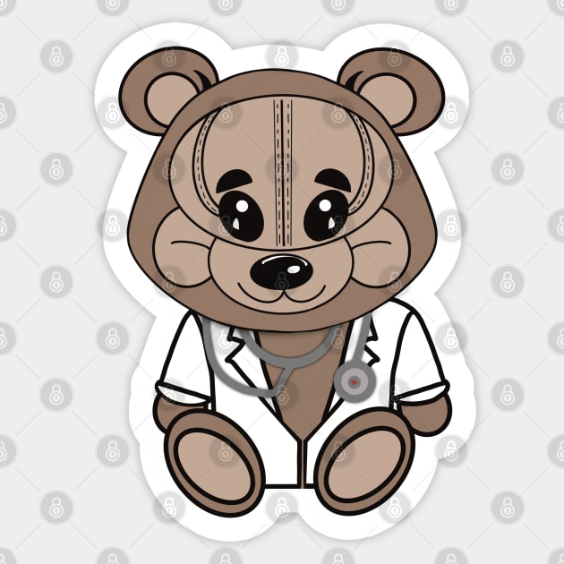 Teddy Bear Doctor Sticker by FlippinTurtles